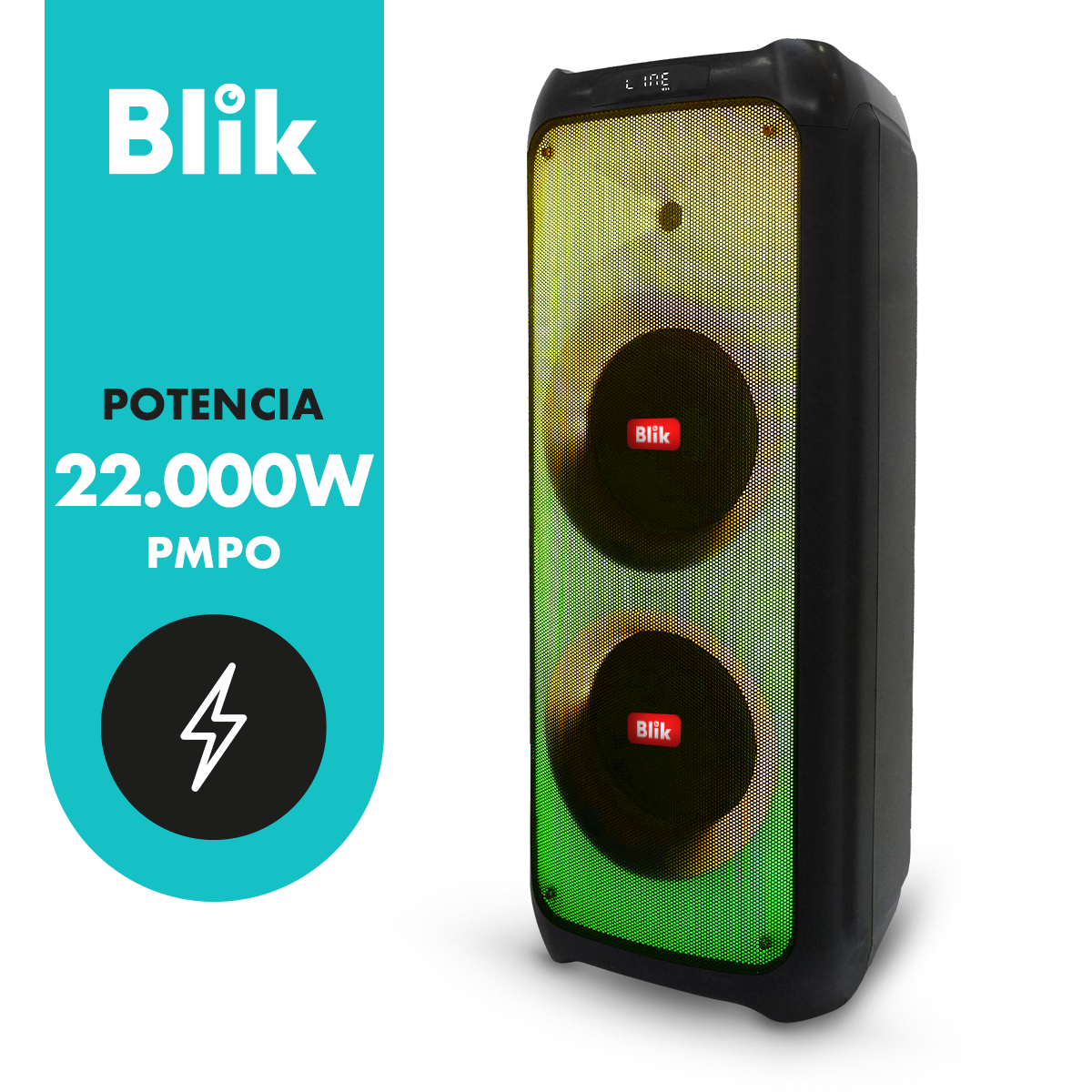 Parlante All In One Blik Megasound4 con Micrófono