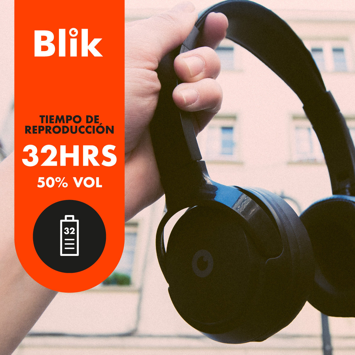 Audifonos Bluetooth Blik Soul400 32 hrs bateria