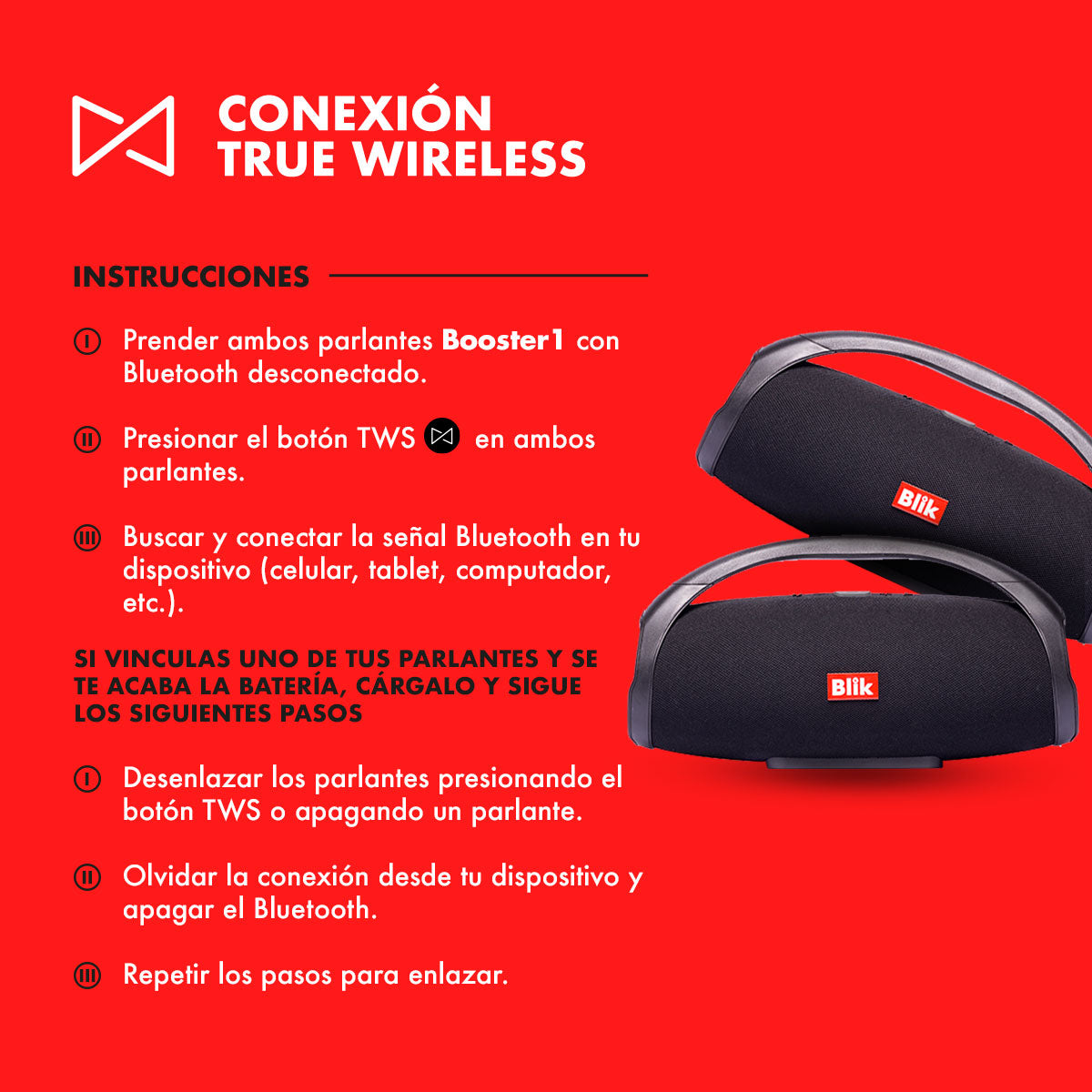 Parlante Bluetooth Blik Booster1