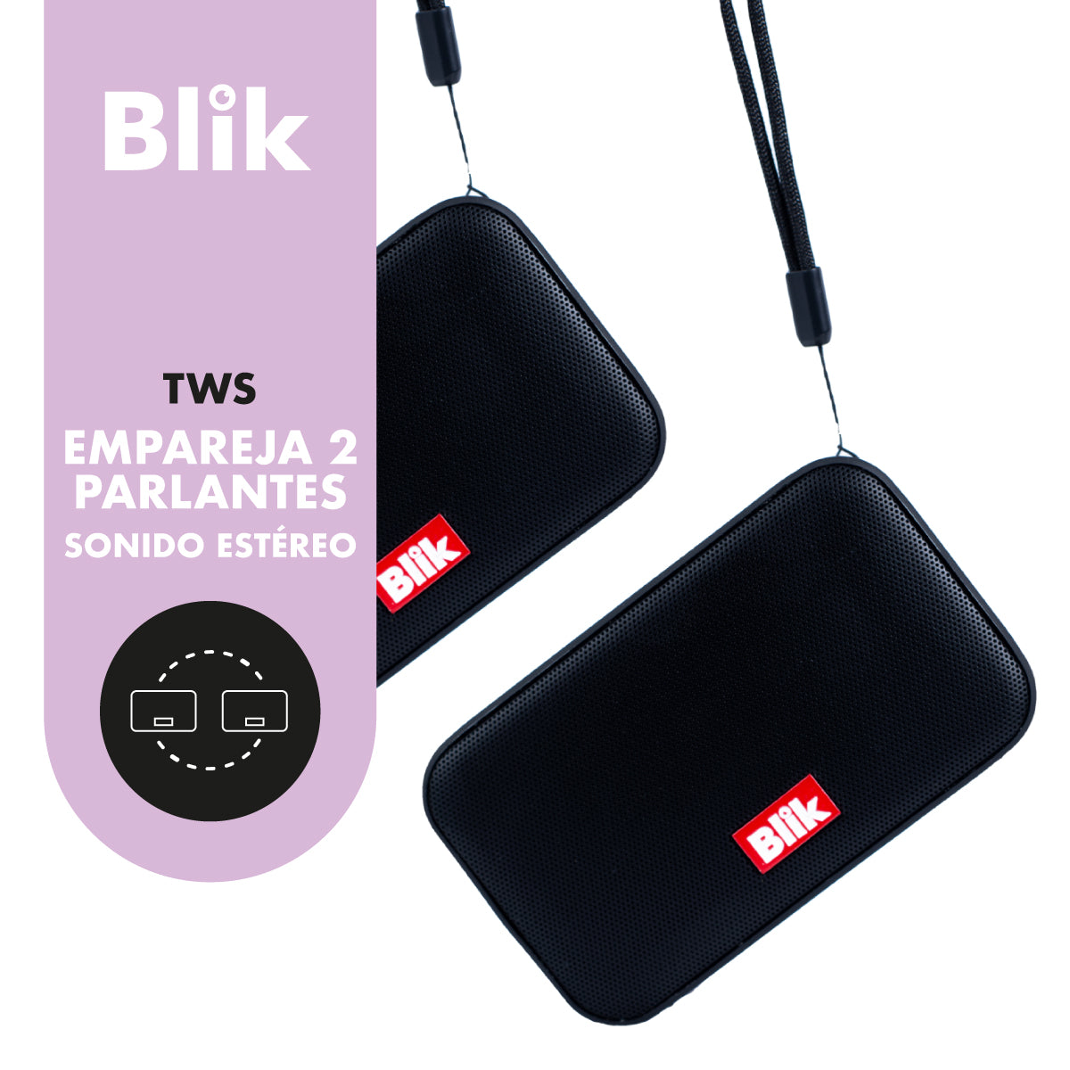 Parlante Bluetooth Blik VIBE Negro IPX7