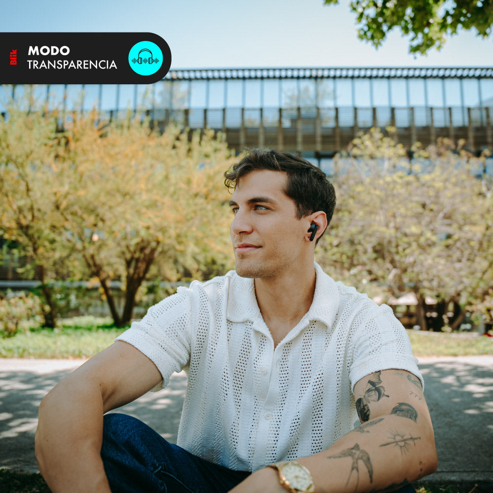 Audifonos Bluetooth Blik Air1000 Cancelación de ruido Adaptativa 25 hrs