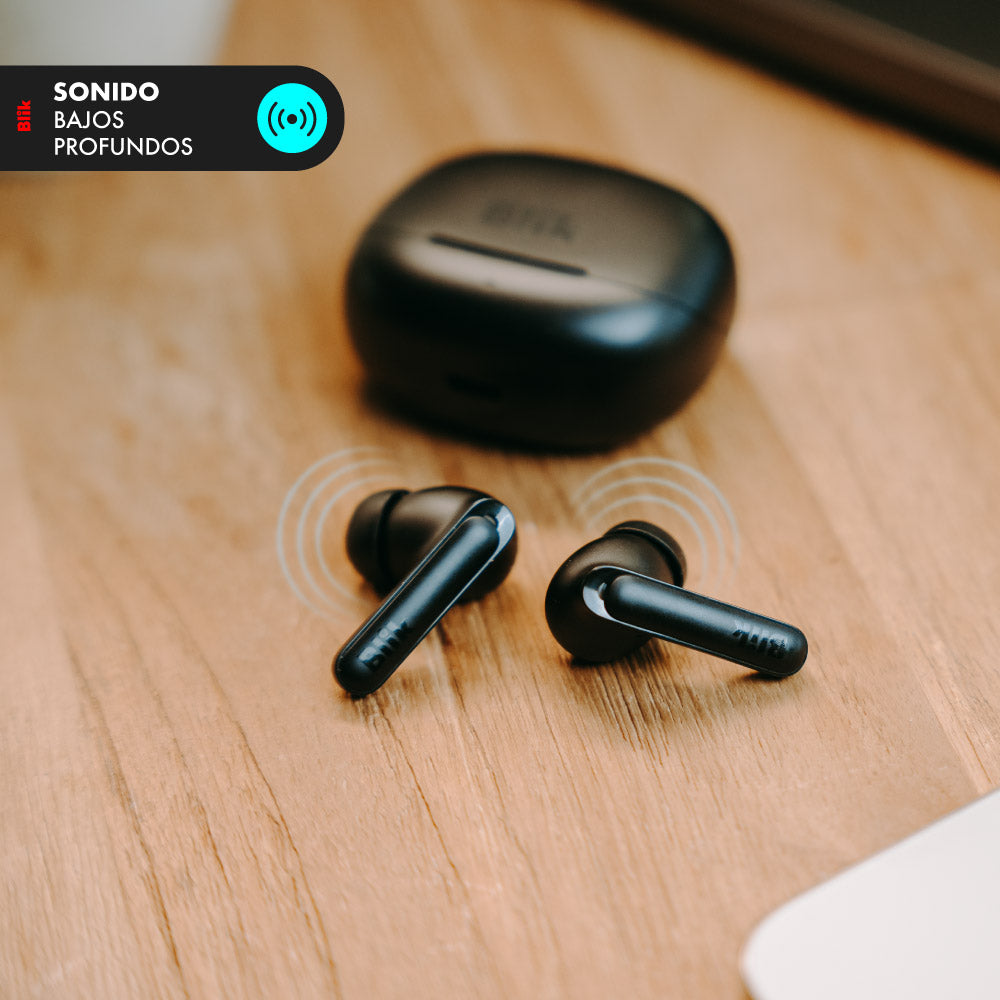 Audifonos Bluetooth Blik Air1000 Cancelación de ruido Adaptativa 25 hrs