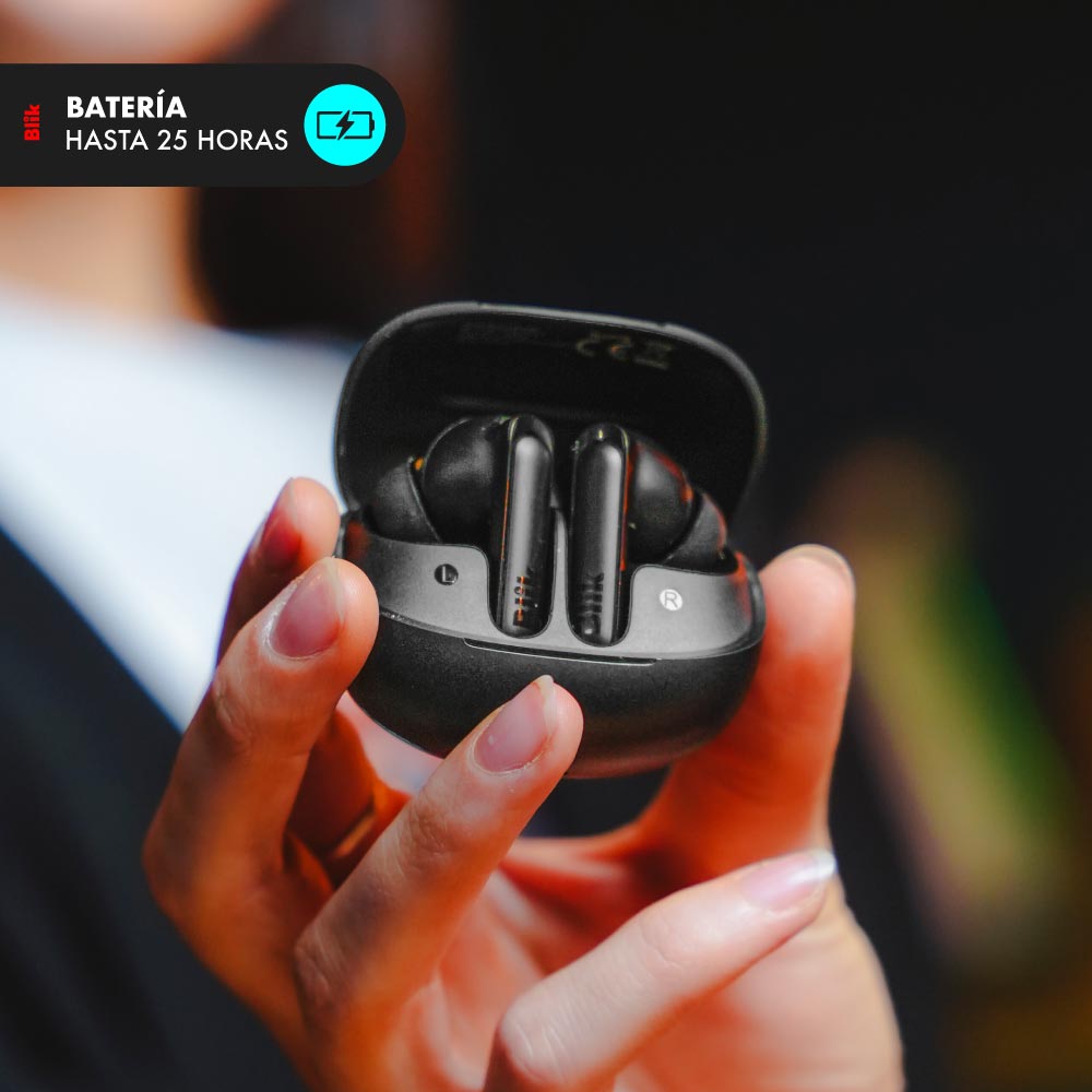 Audifonos Bluetooth Blik Air1000 Cancelación de ruido Adaptativa 25 hrs