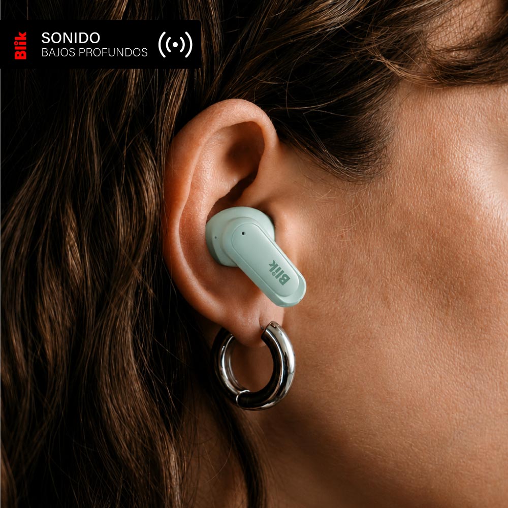 Audifonos Bluetooth Inalámbricos Blik Air500 Verde 30 hrs