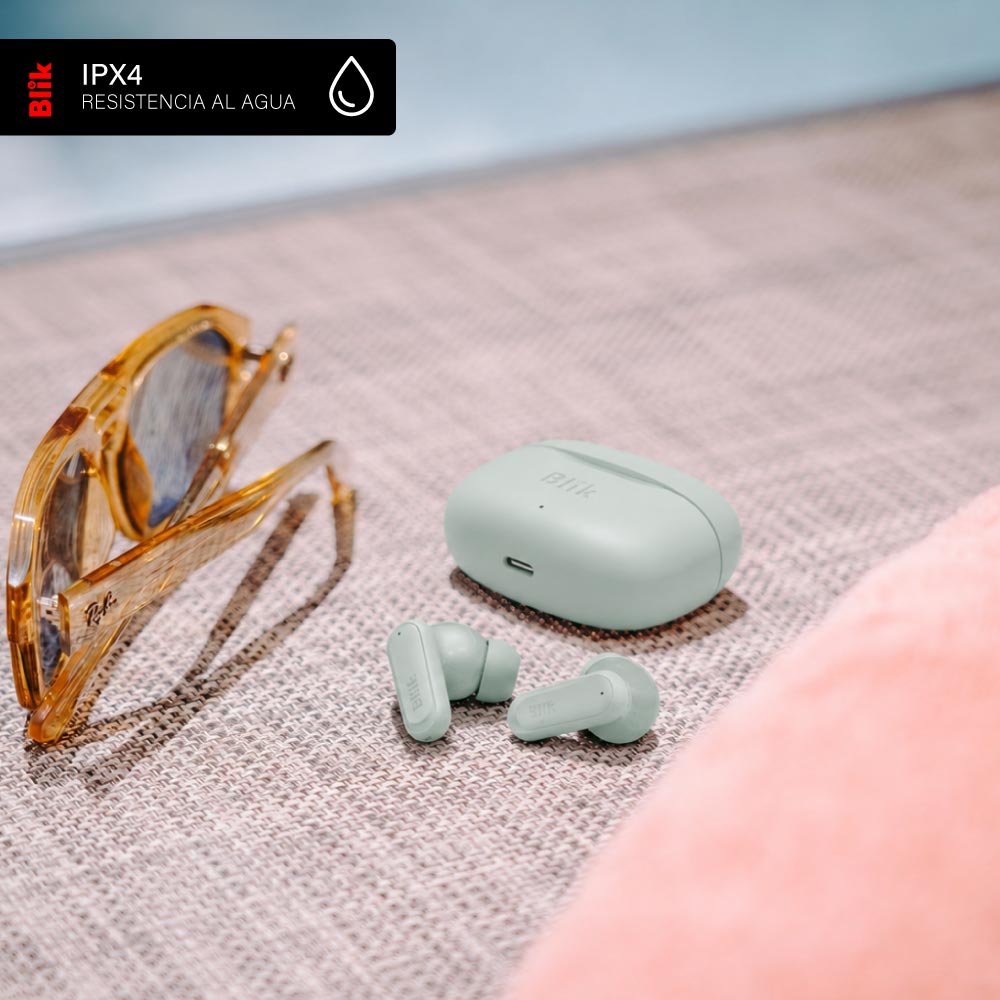 Audifonos Bluetooth Inalámbricos Blik Air500 Verde 30 hrs