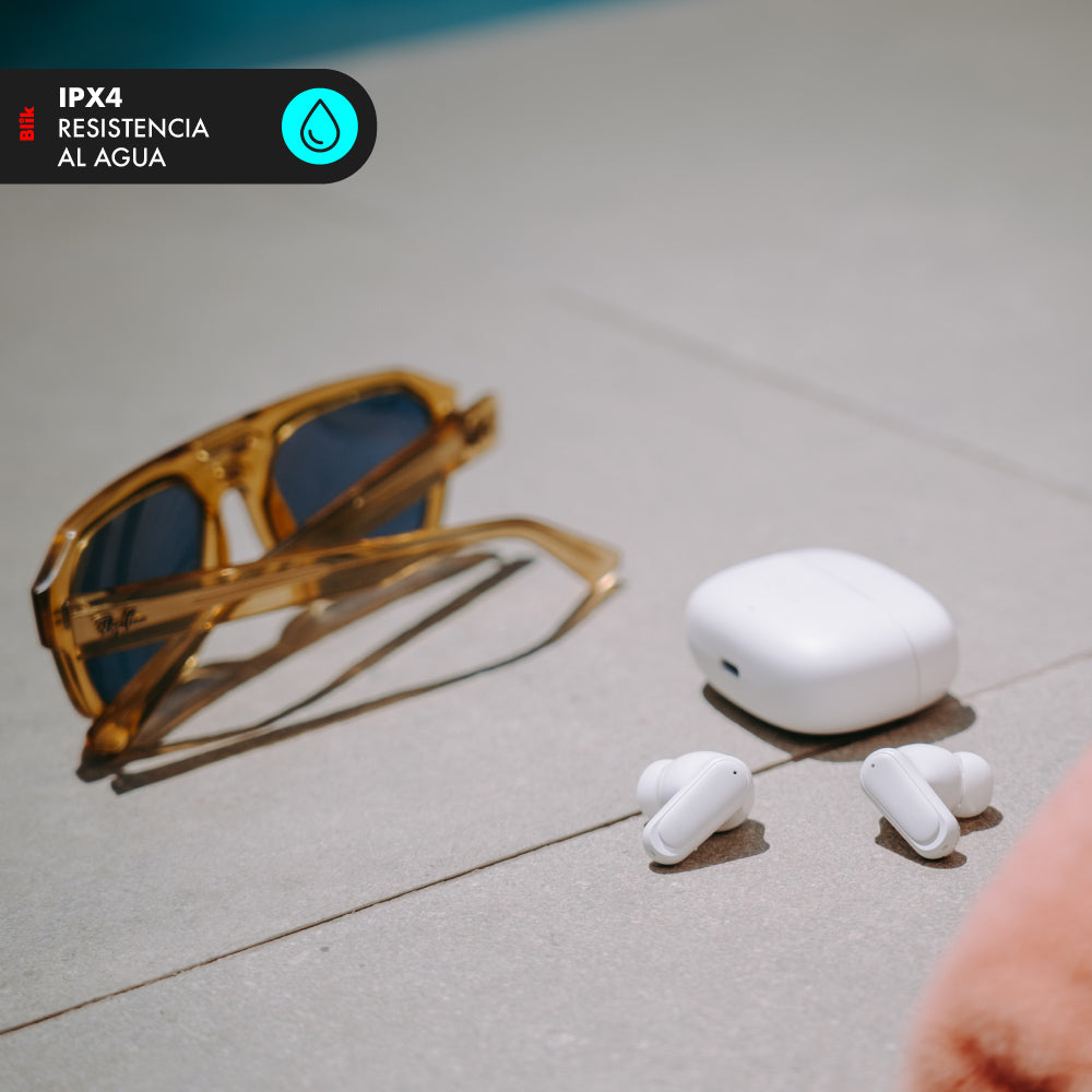 Audifonos Bluetooth Inalámbricos Blik Air500 blancos 30 hrs