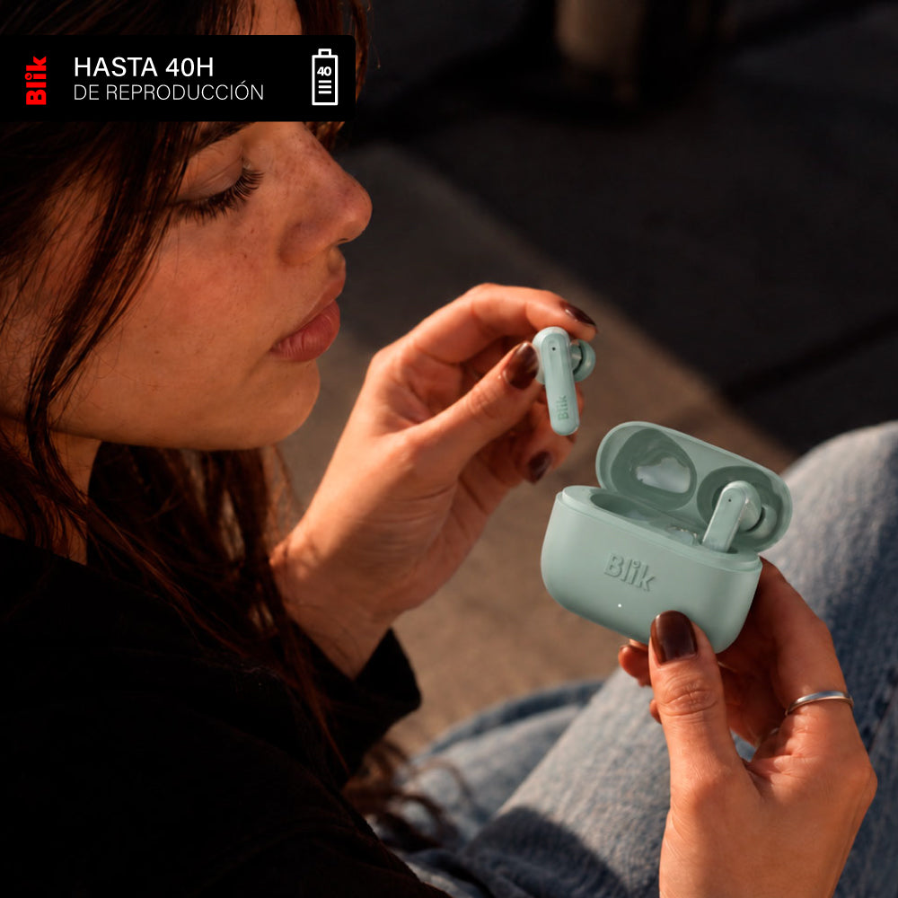 Audífonos Bluetooth Inalámbricos Blik Air700 40H Verde