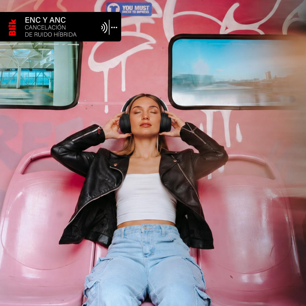 Audifonos Bluetooth Blik Aura950 Cancelación De Ruido 72H