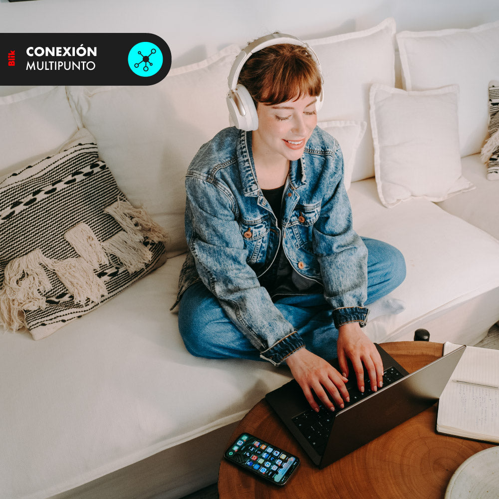 Audifonos Bluetooth Blik Aura950 Cancelación De Ruido conexion multipunto