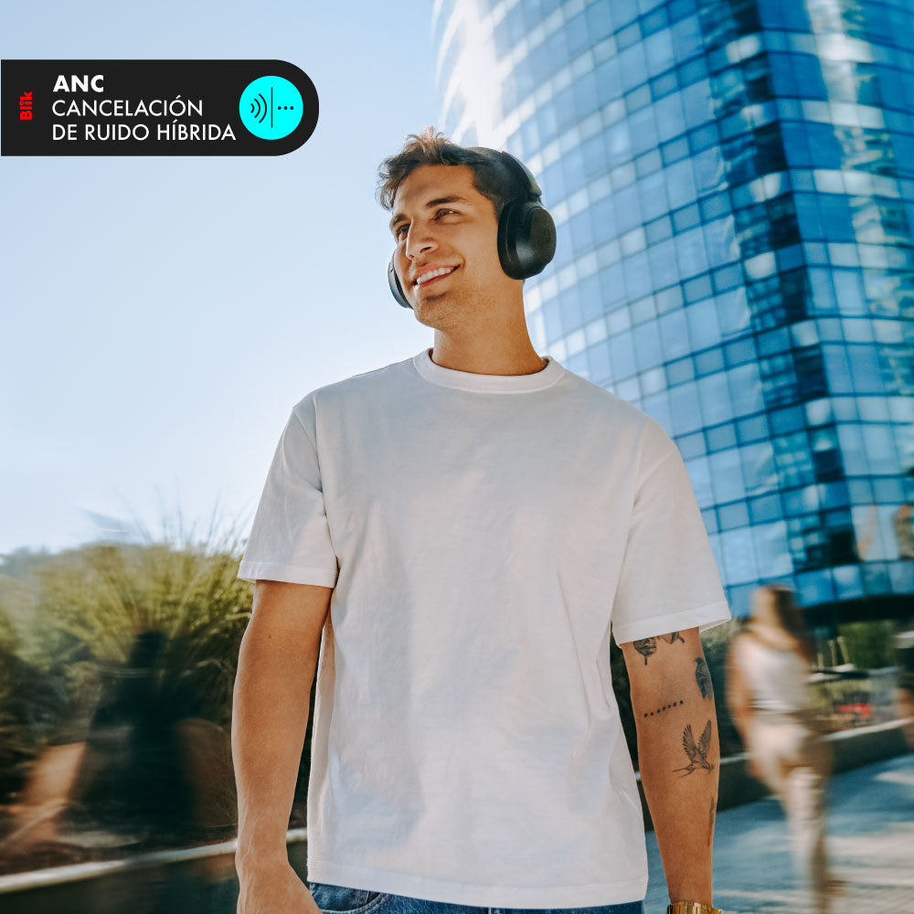 Audifonos Bluetooth Blik Aura950 Cancelación De Ruido 72H