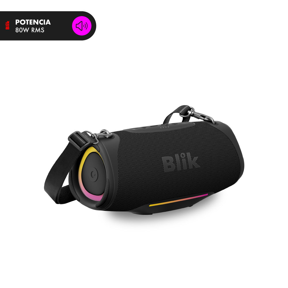 Parlante Bluetooth Portátil Blik Bass300 80W IPX7 8 Hrs