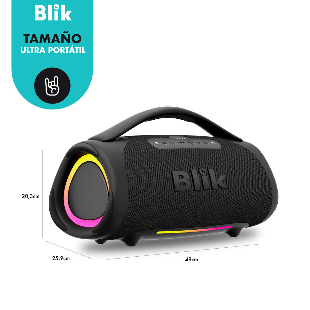 Parlante Bluetooth Portátil Blik Bass400 tamaño portatil