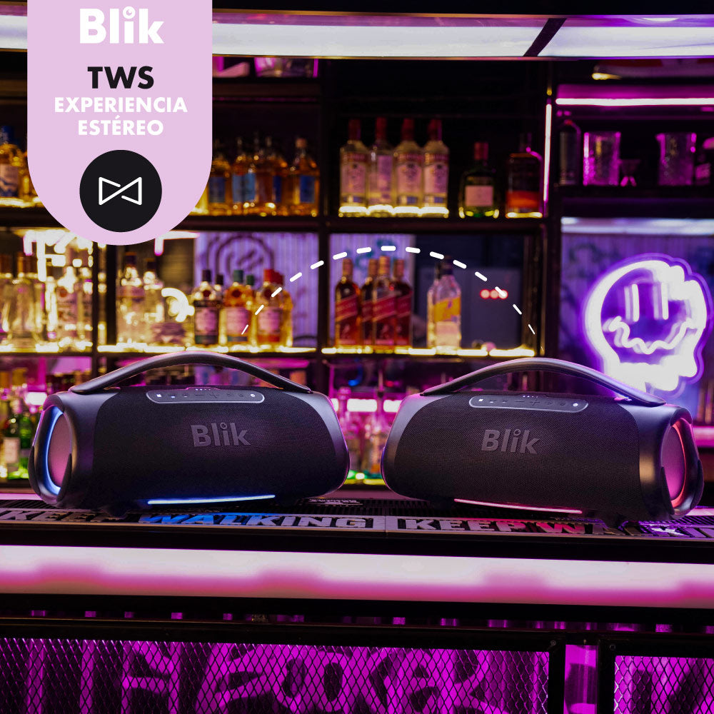 Parlante Bluetooth Portátil Blik Bass400 conecta 2 TWS