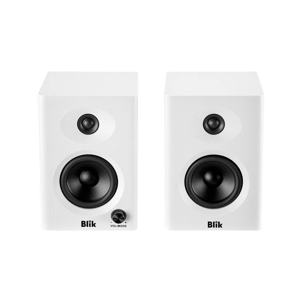 Par Parlantes Bluetooth Blik Bookshelf Lite 30W RMS Blanco