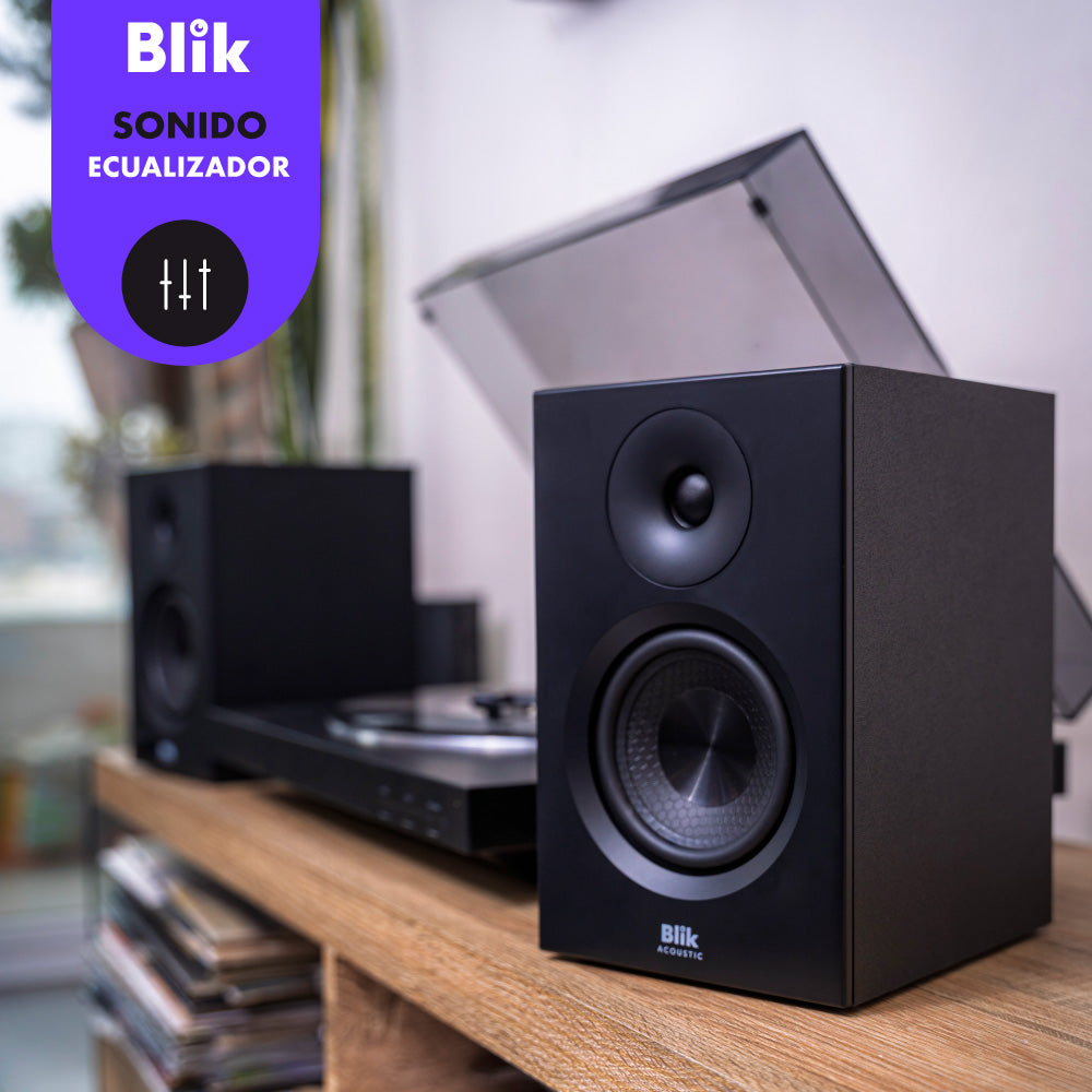 Par Parlantes Hi-Fi Bluetooth Blik Bookshelfone ecualizador