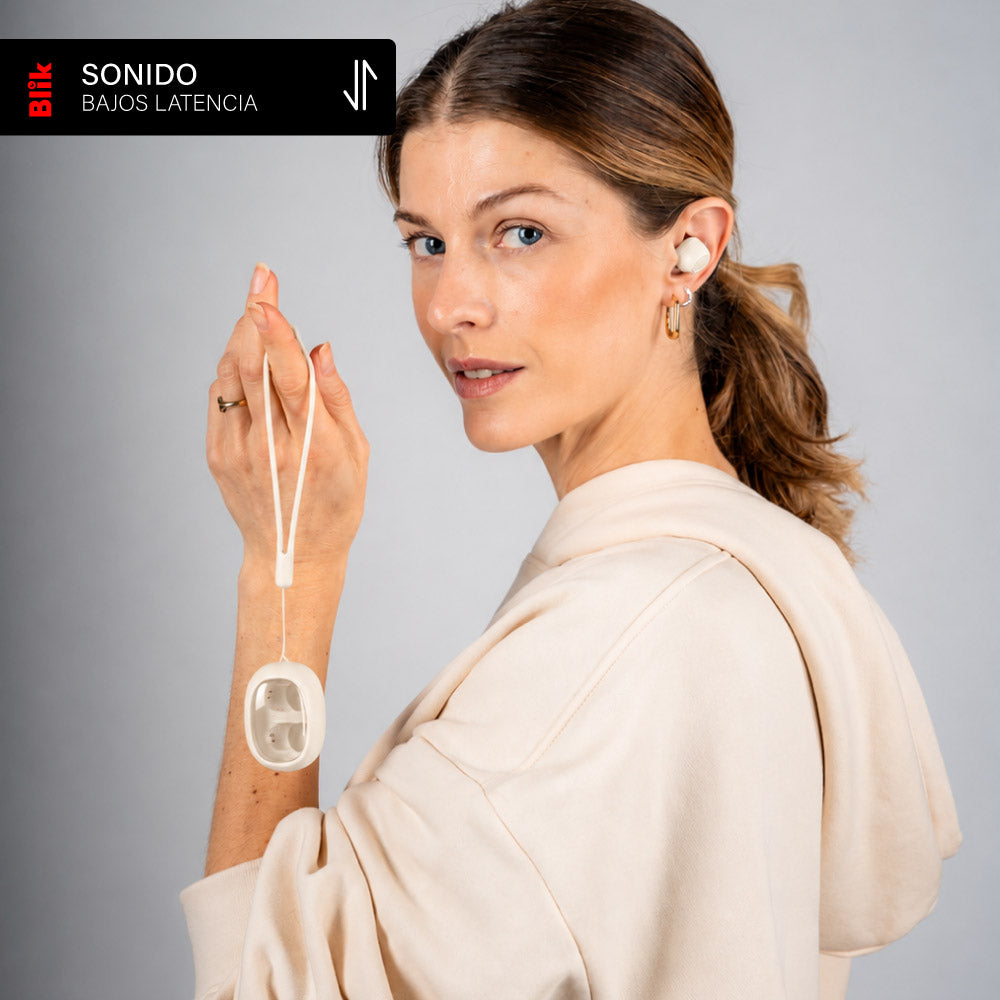 Audífonos Bluetooth Blik Buds80 30H IPX4 Crema