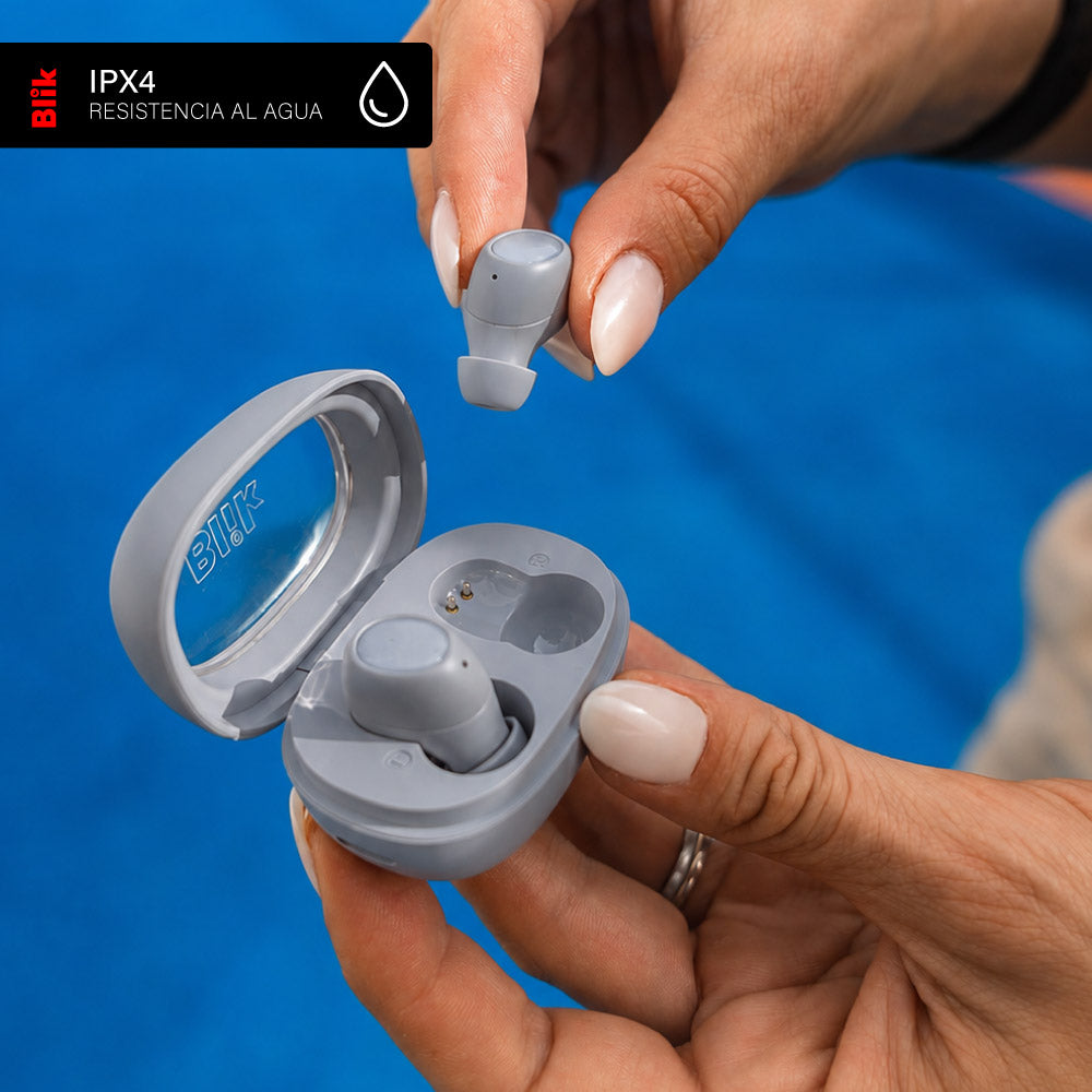 Audífonos Bluetooth Blik Buds80 30H IPX4 Gris