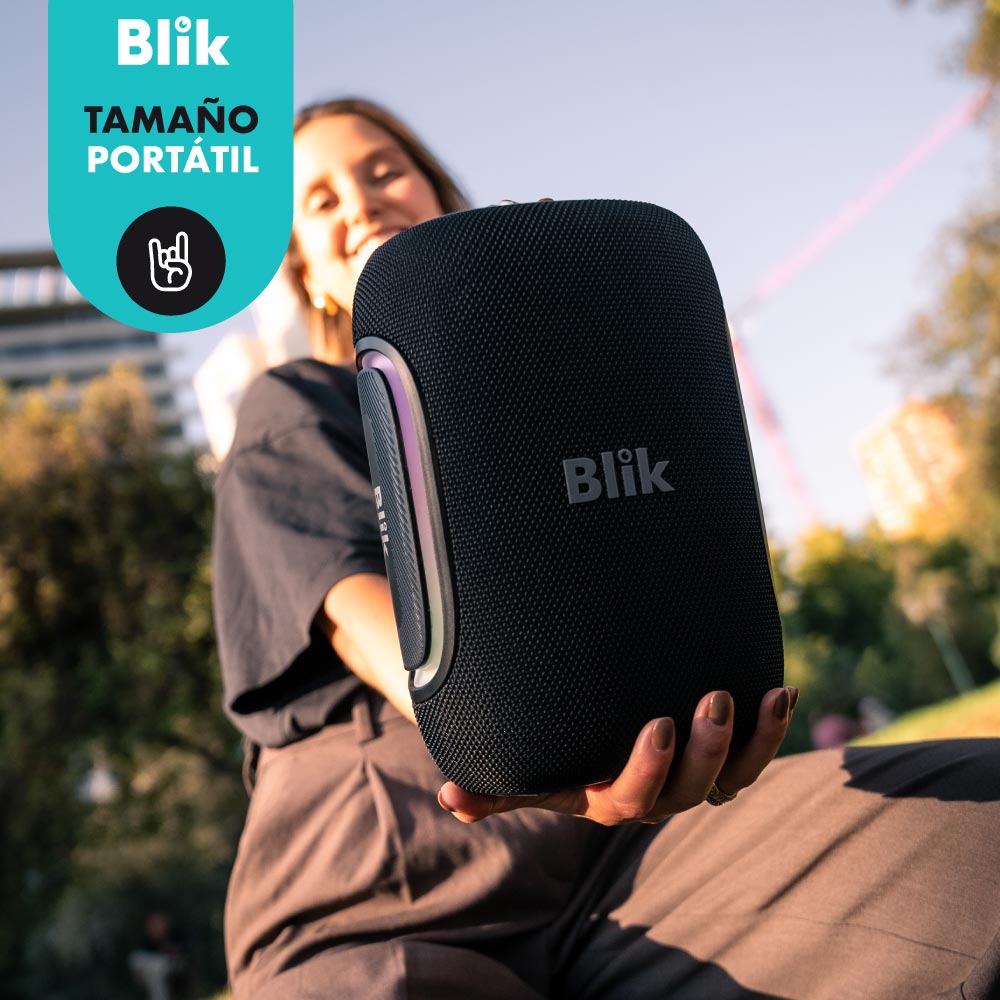 Parlante Bluetooth Portátil Blik Hypeu3 tamaño portatil