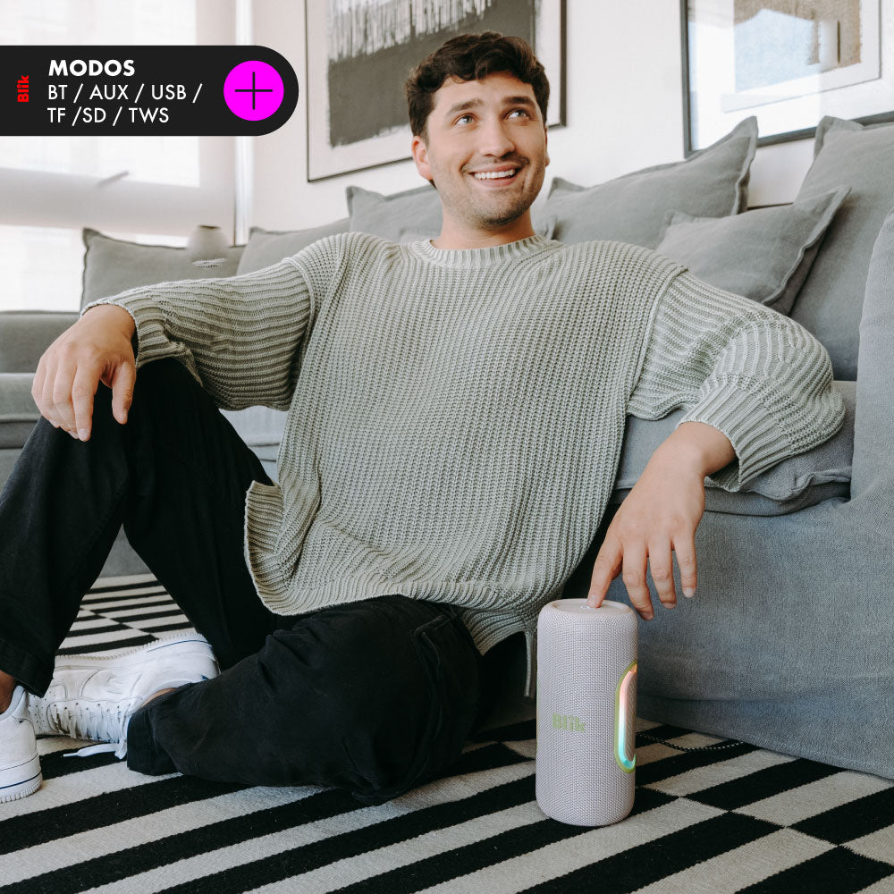 Parlante Bluetooth Portátil Blik Hypebass40 modos de reproduccion