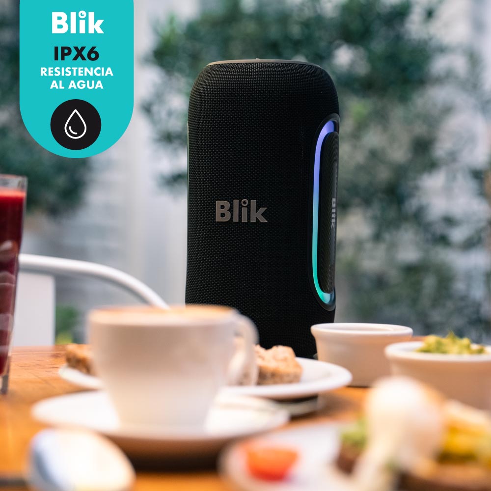 Parlante Bluetooth Portátil Blik Hypebass Negro 50W IPX6 - Blik