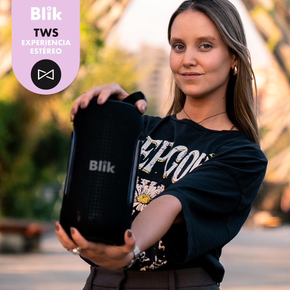 Parlante Bluetooth Portátil Blik Hypebass Negro 50W IPX6 - Blik