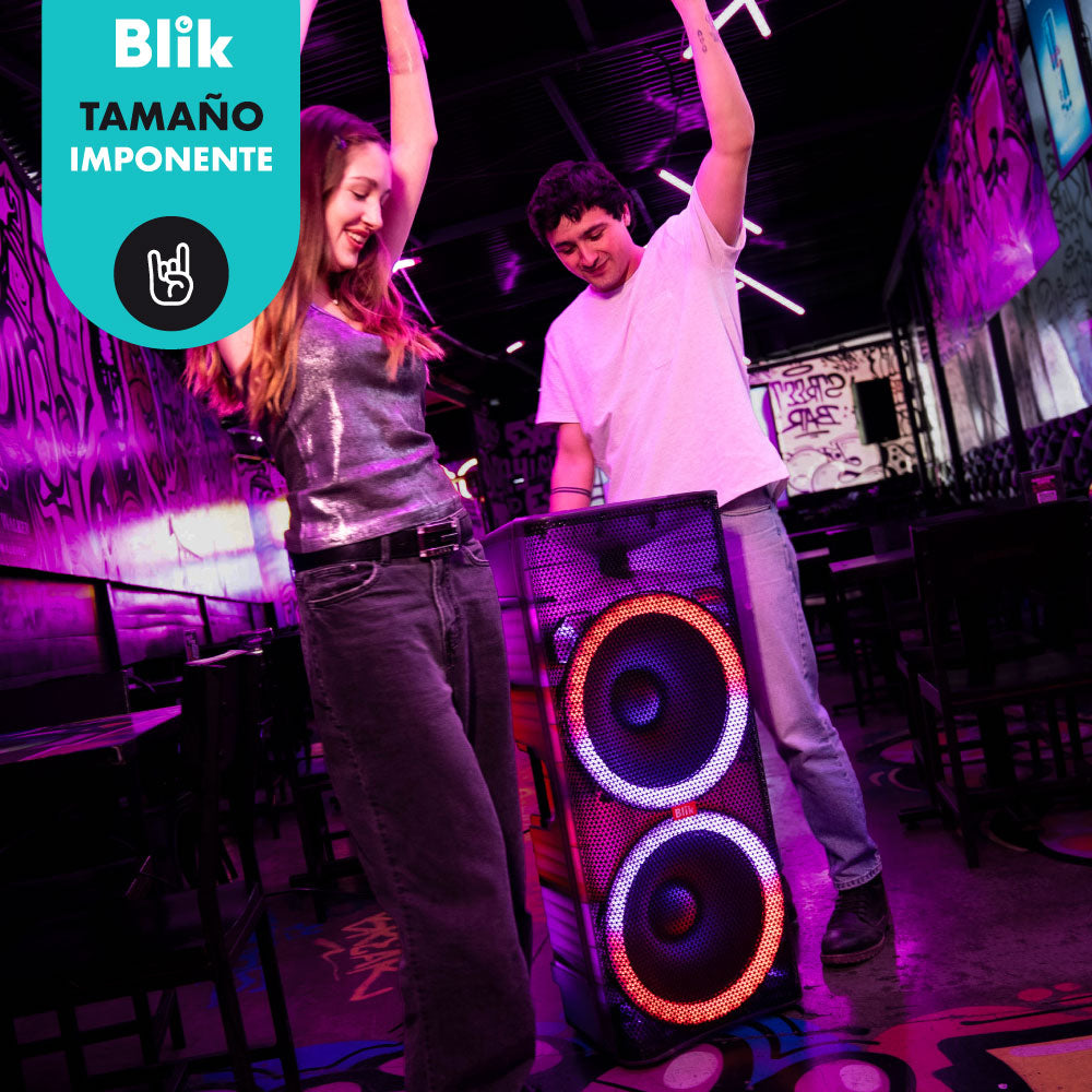 Parlante Bluetooth Karaoke Blik Light360 tamaño imponente