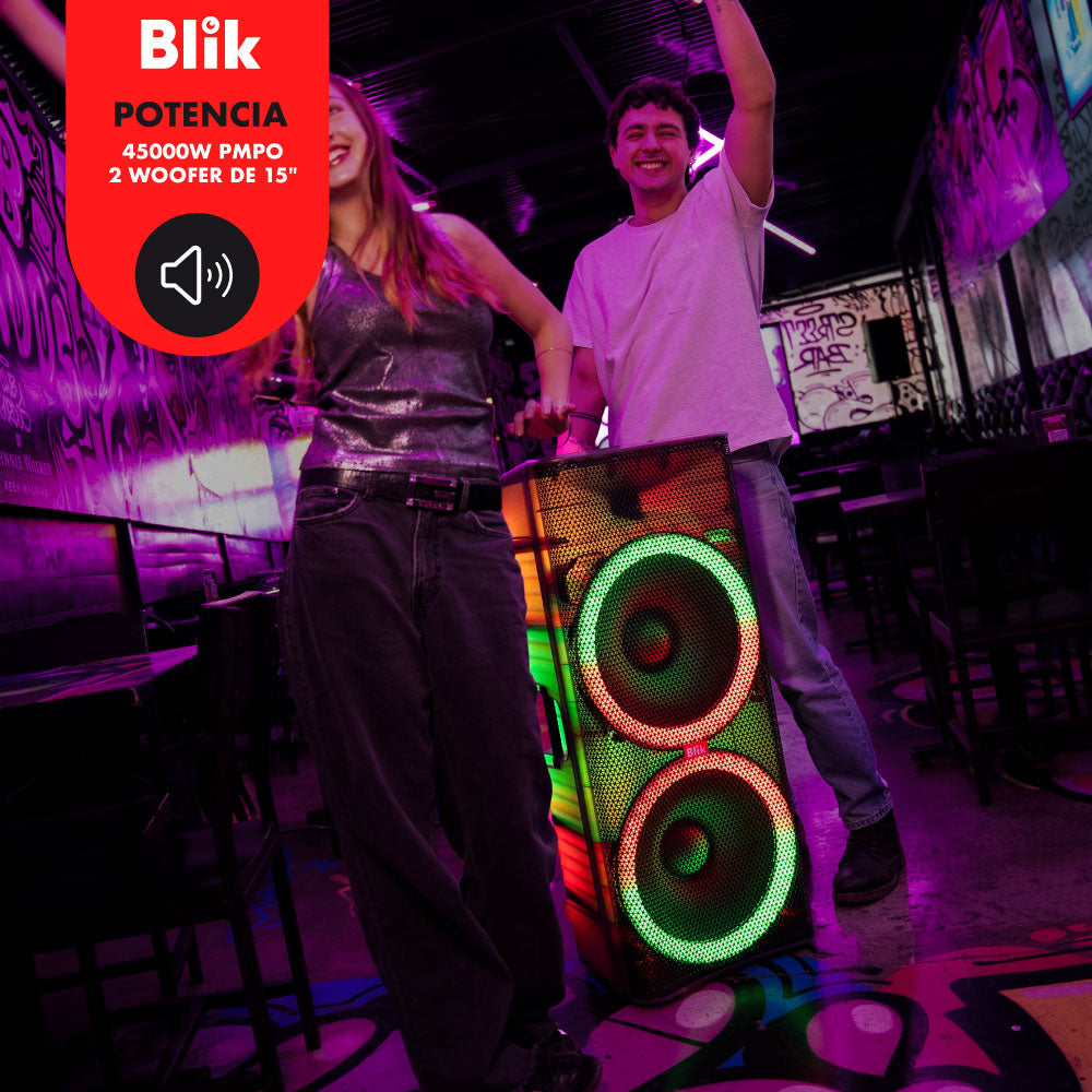 Parlante Bluetooth Karaoke Blik Light360 potencia 40000