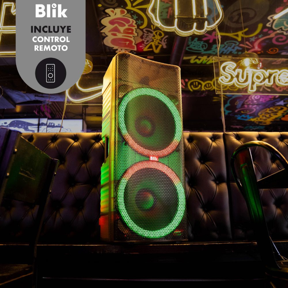 Parlante Bluetooth Karaoke Blik Light360 incluye control