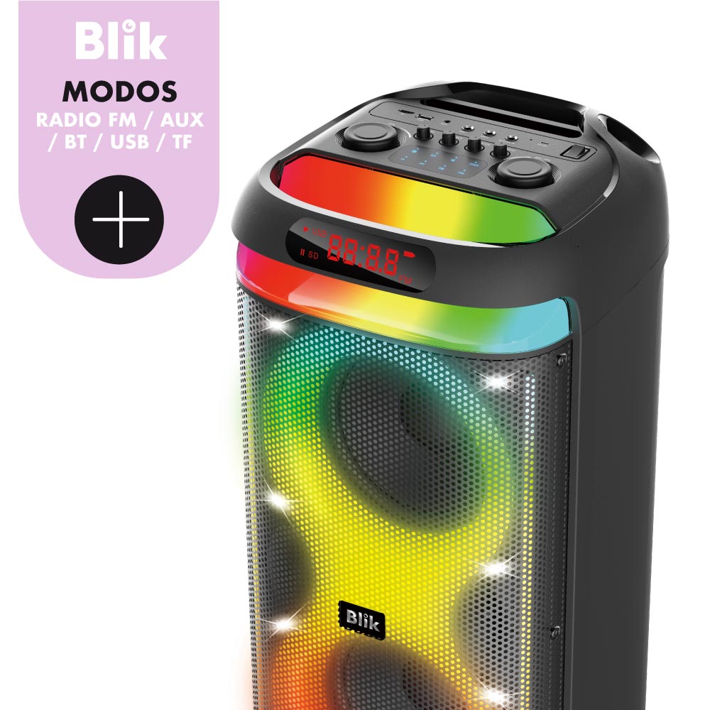 Parlante Bluetooth Karaoke Con Microfono Blik Lightmax8 - Blik