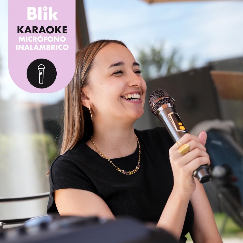 Parlante Bluetooth Karaoke Con Microfono Blik Lightmax8 - Blik