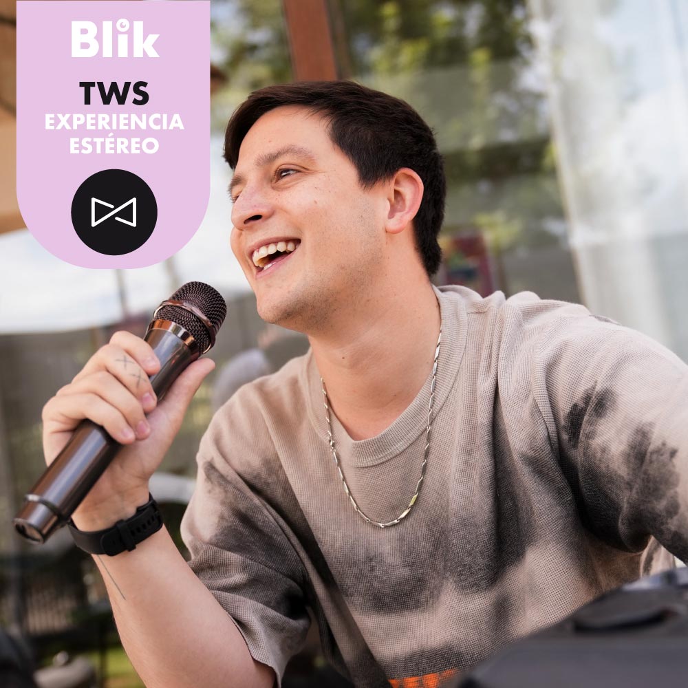 Parlante Bluetooth Karaoke Con Microfono Blik Lightmax8 - Blik