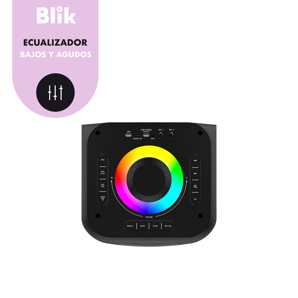Parlante Karaoke Blik Lightup600