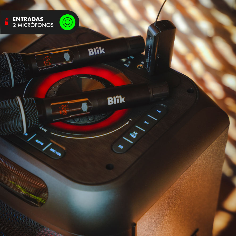 Parlante Bluetooth Karaoke Con Microfono Blik Lightup600