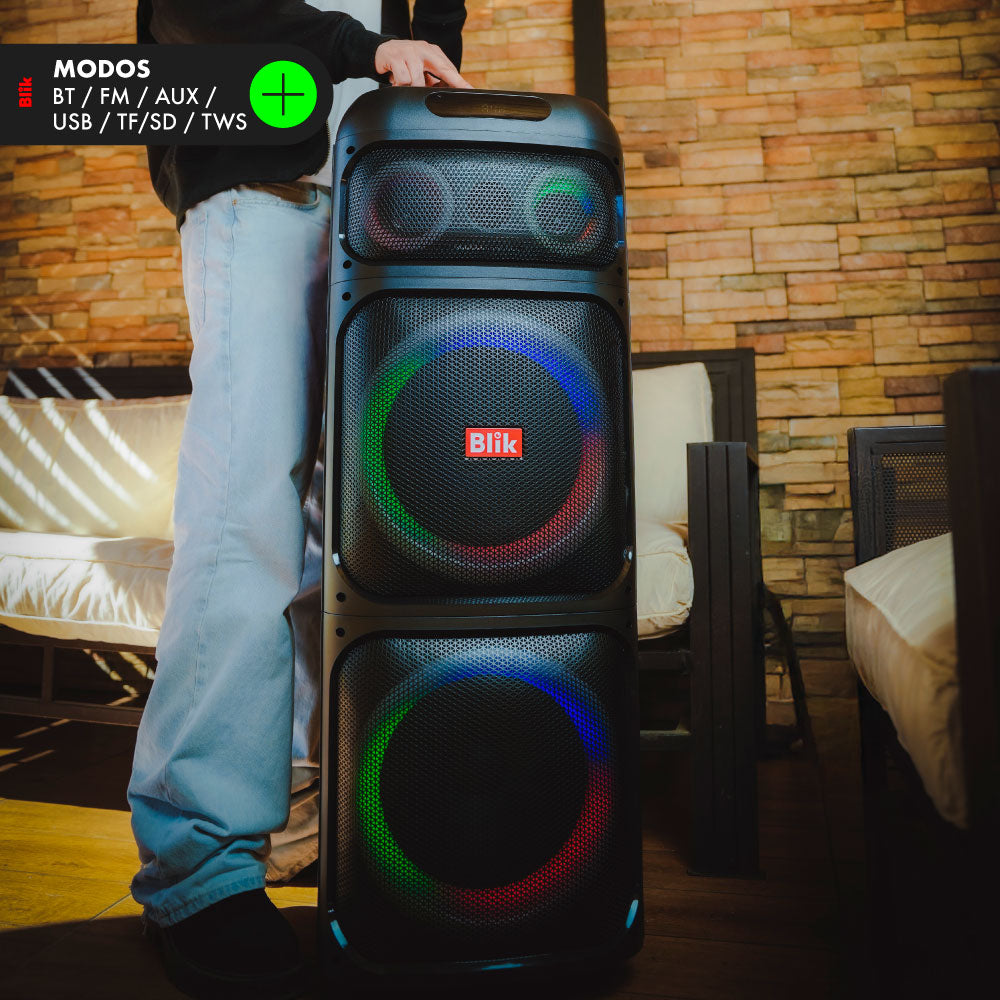 Parlante Bluetooth Karaoke Con Microfono Blik Lightup600