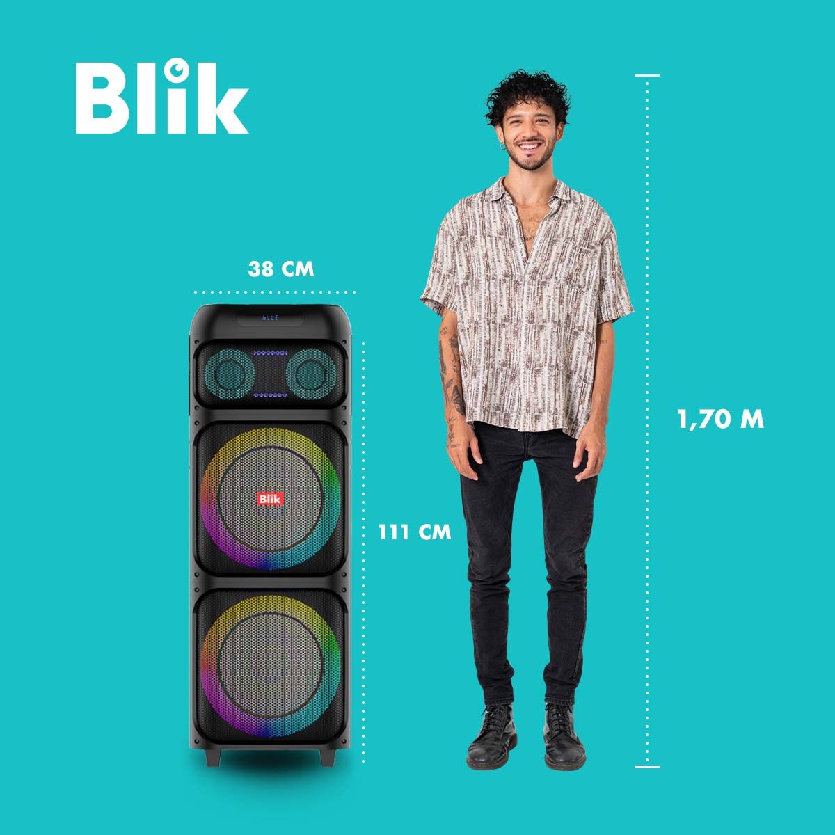 Parlante Bluetooth Karaoke Con Microfono Blik Lightup700 - Blik