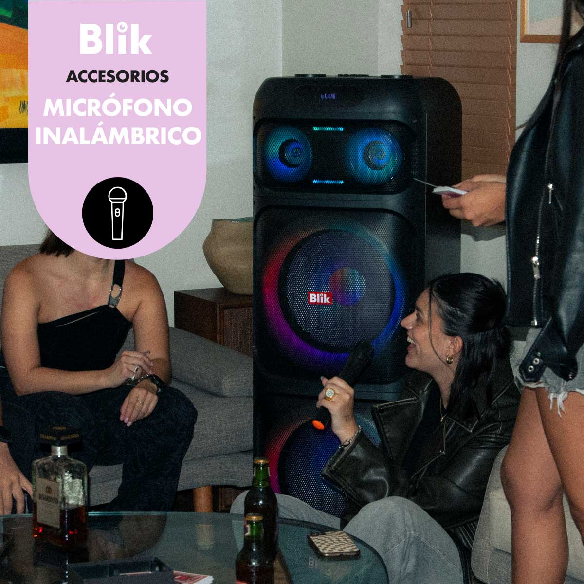 Parlante Bluetooth Karaoke Con Microfono Blik Lightup700 - Blik