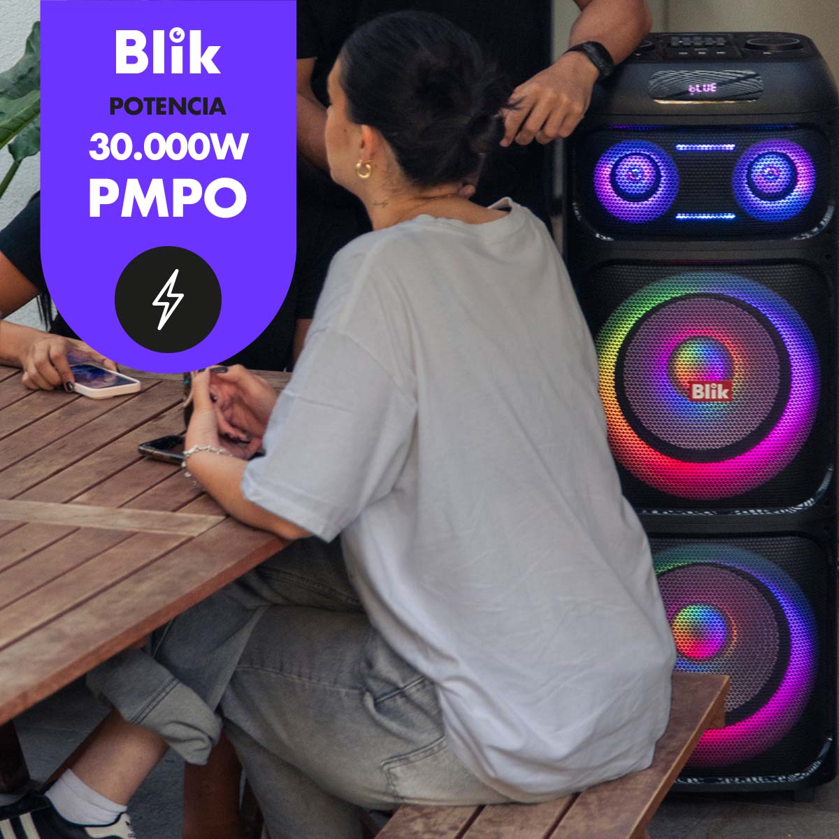 Parlante Bluetooth Karaoke Con Microfono Blik Lightup700 - Blik