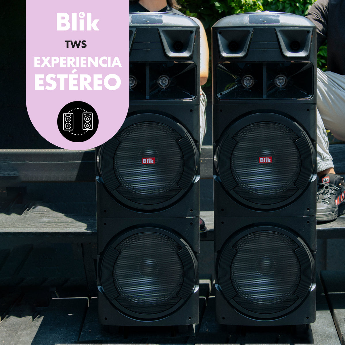 Parlante Bluetooth Karaoke Con Microfono Blik Maxparty - Blik