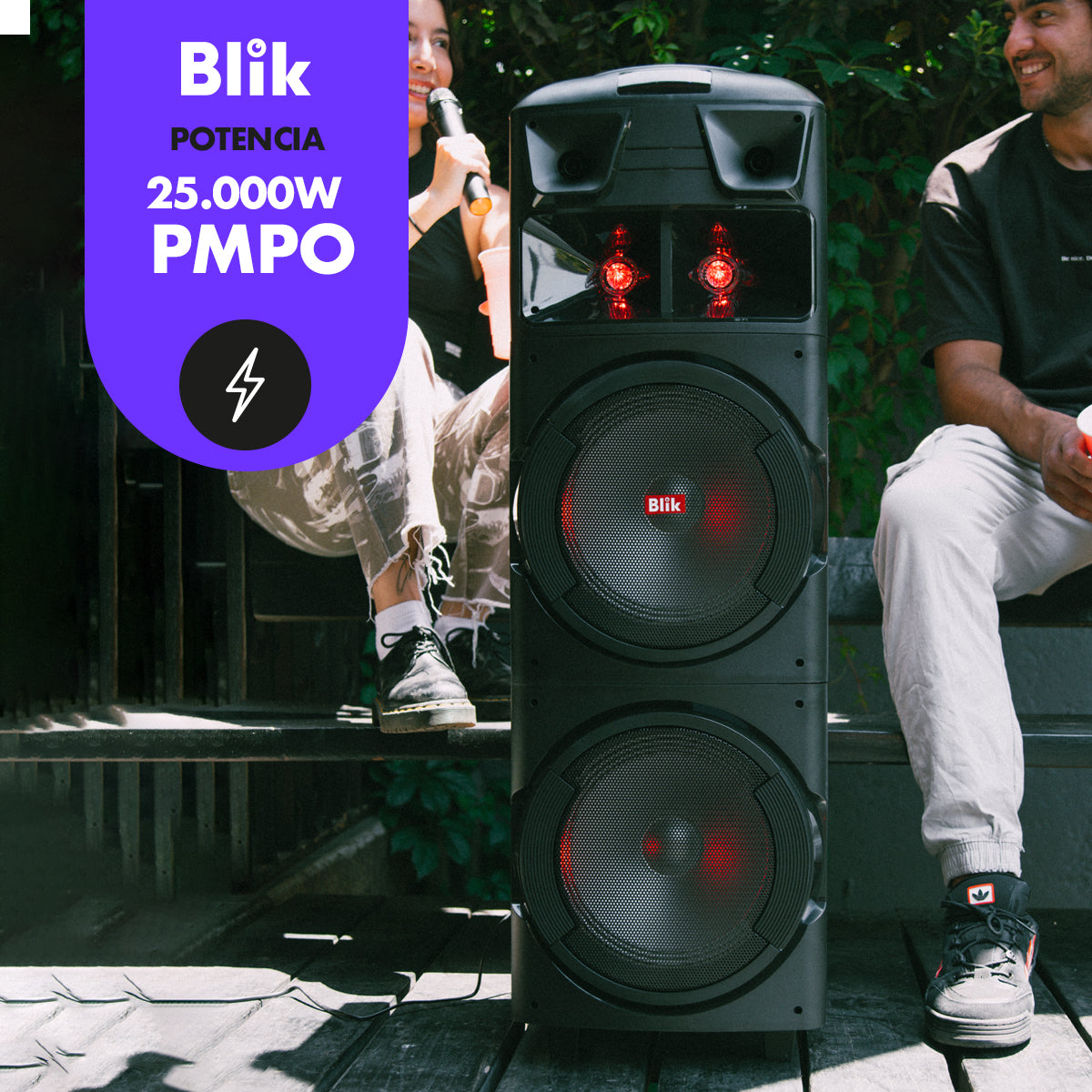 Parlante Bluetooth Karaoke Con Microfono Blik Maxparty - Blik