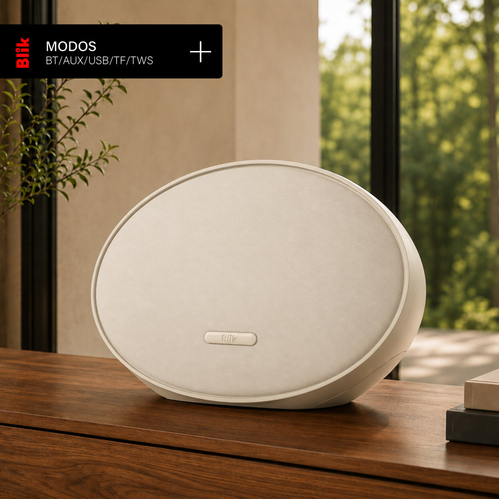 Parlante Bluetooth Blik Moonlight 60W Hi-Fi 15H DSP Crema