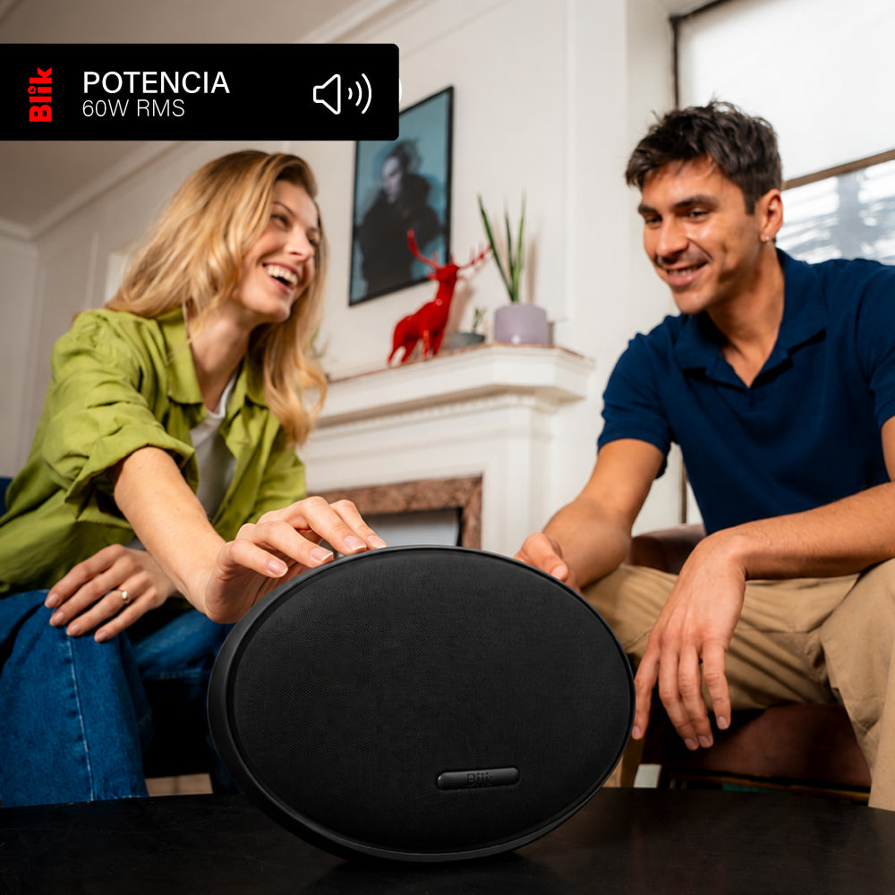 Parlante Bluetooth Blik Moonlight 60W Hi-Fi 15H DSP Negro