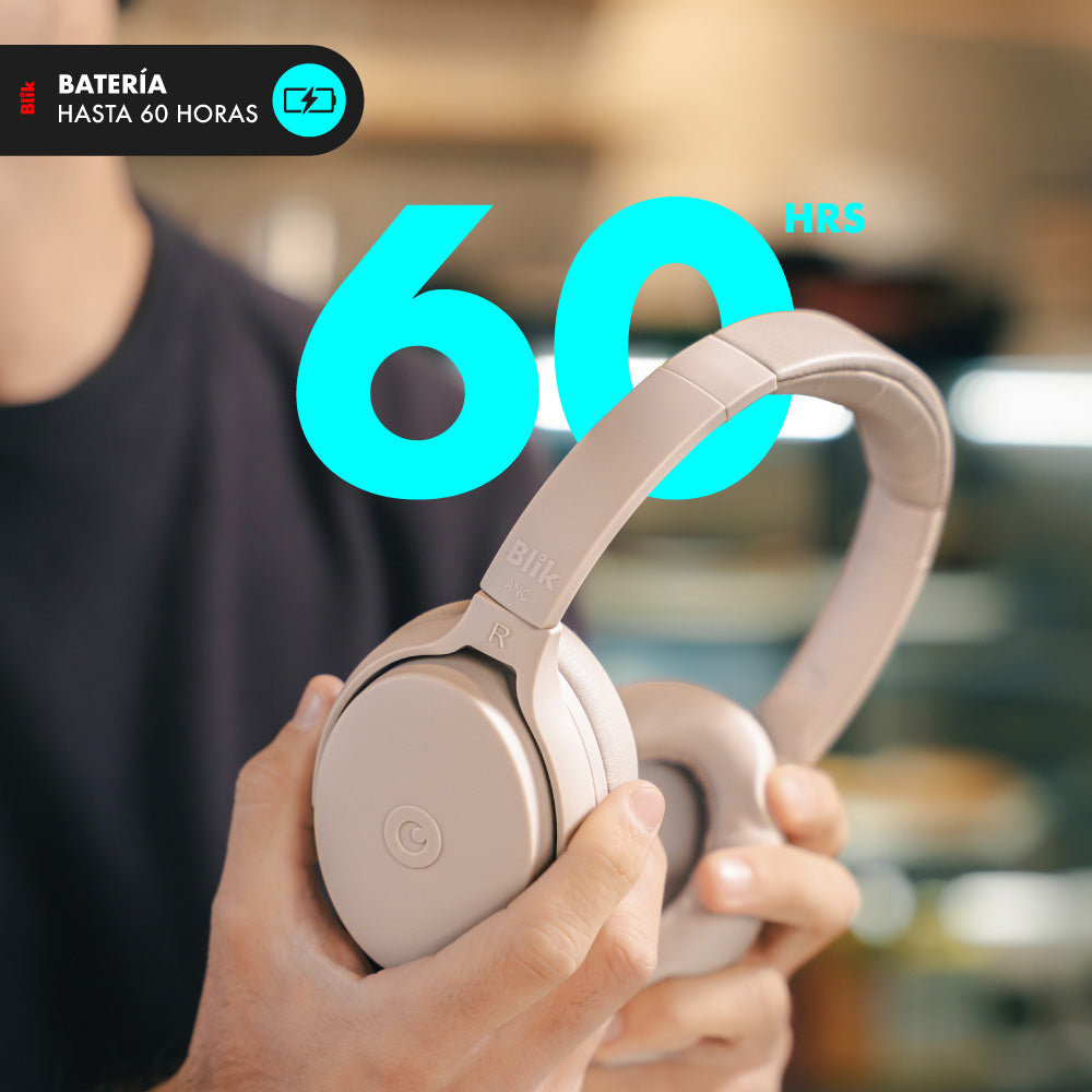 Audífonos Bluetooth Blik Neo Cancelación De Ruido 60H bateria