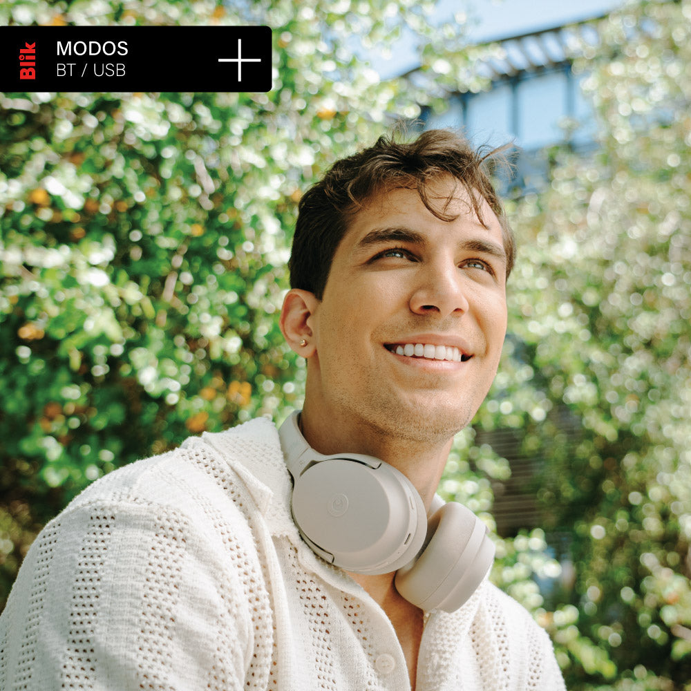 Audífonos Bluetooth Blik Neo Cancelación De Ruido 60H Gris