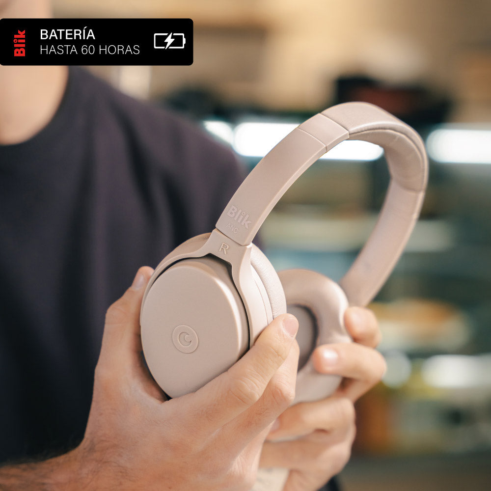 Audífonos Bluetooth Blik Neo Cancelación De Ruido 60H Rosa