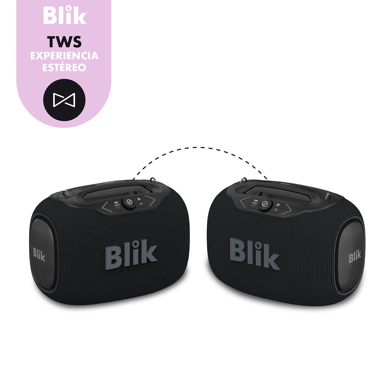 Parlante Bluetooth Portátil Blik Partybass120 Negro 120W IPX6 - Blik