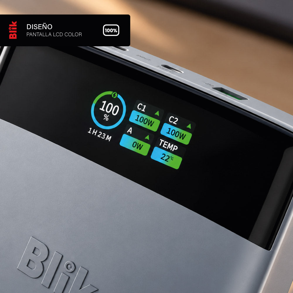 Batería Externa PowerBank Blik Power100 20000mAh 100W Gris