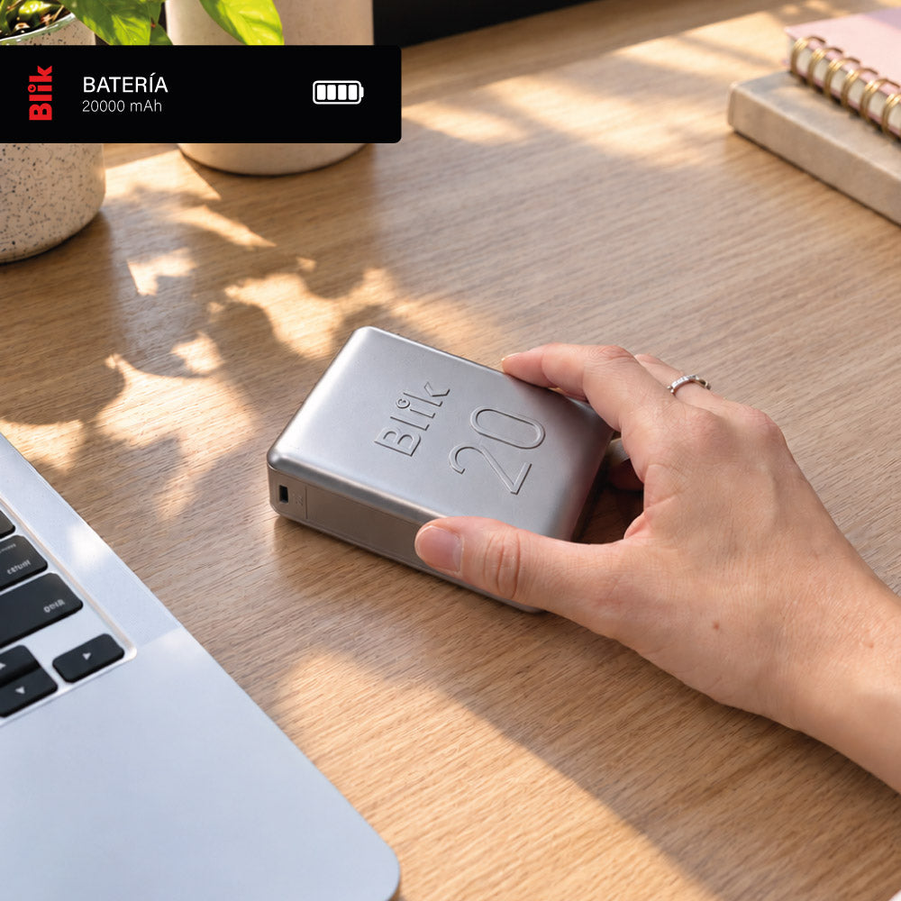 Batería Externa PowerBank Blik Power20 20000mAh 22.5W Gris
