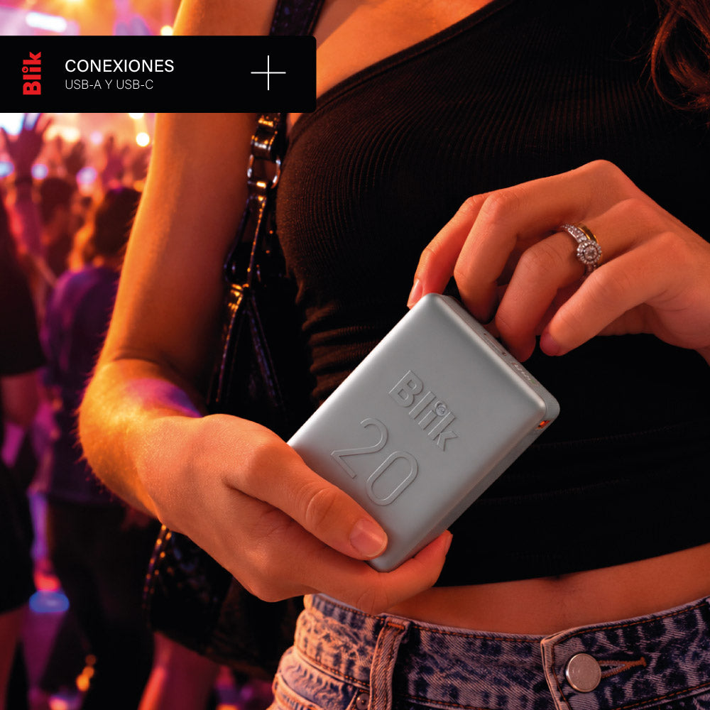 Batería Externa PowerBank Blik Power20 20000mAh 22.5W Gris