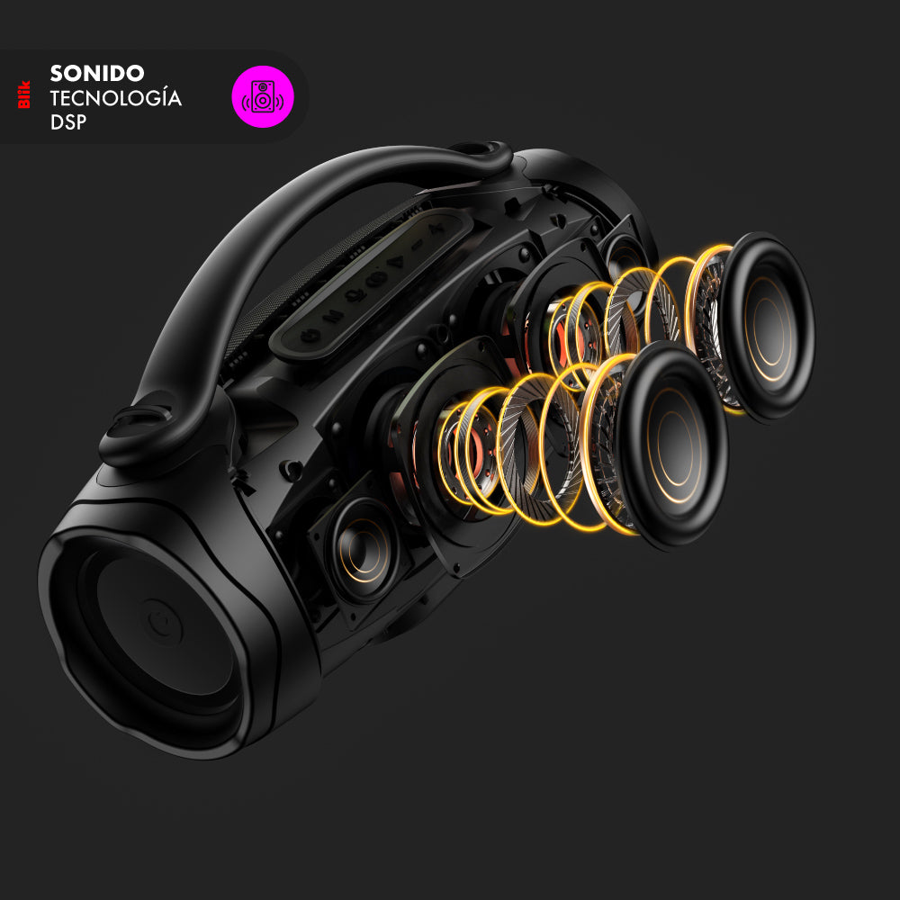 Parlante Bluetooth Portátil Blik Powerbass120 120W 8 Hrs