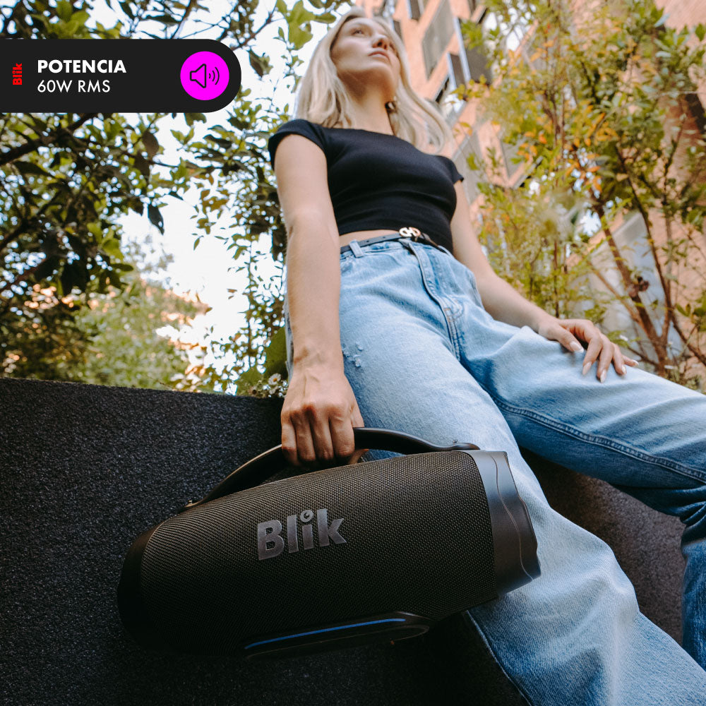 Parlante Bluetooth Portátil Blik Powerbass60 60W 15 Hrs